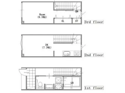 MOK-TERRACE TR-OHANAJAYA(1DK/1階)の間取り写真