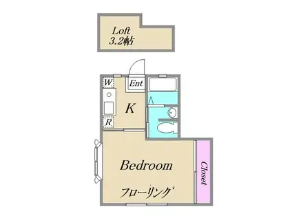 ヴィレッジトミー(1K/1階)の間取り写真