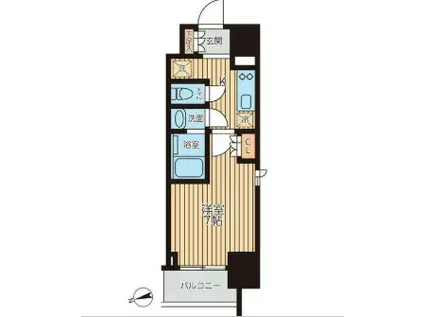 クロスレジデンス蒲田II(1K/2階)の間取り写真