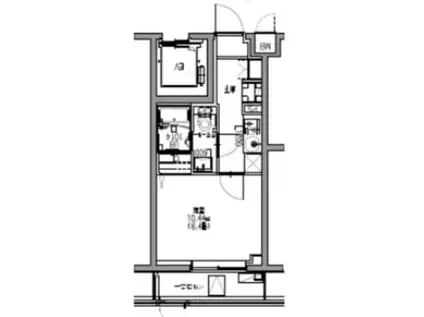 S-RESIDENCE行徳COURANT(1K/2階)の間取り写真