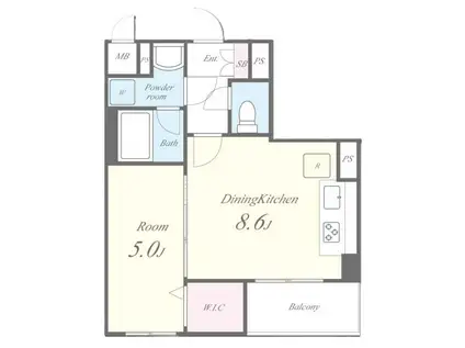 コスモス江古田(1DK/3階)の間取り写真