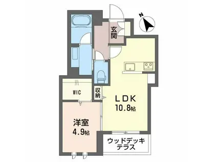 コンフォルタ(1LDK/1階)の間取り写真