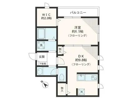 メゾンド清水坂(1DK/3階)の間取り写真