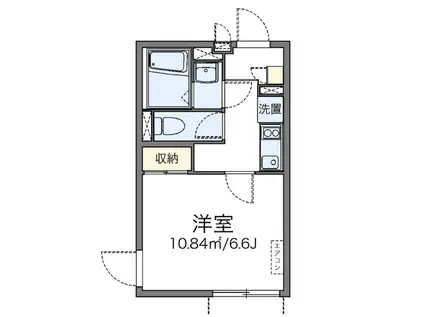 レオネクストウェルハート(1K/2階)の間取り写真