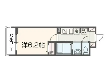 MELDIA西八王子III(1K/2階)の間取り写真