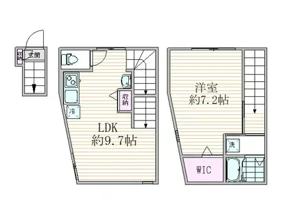 アールト大山(1LDK/1階)の間取り写真