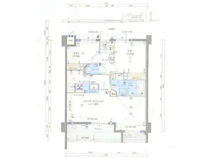 ベアーズコート桑江セントラル(2LDK/2階)の間取り写真