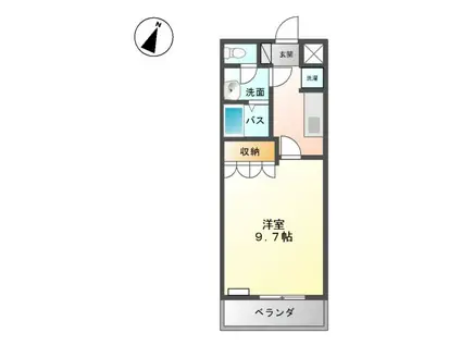 カタマ ポポラーレ(1K/1階)の間取り写真