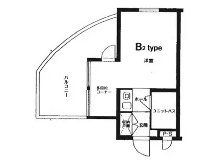 アルファ清心町I(1K/4階)の間取り写真