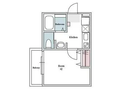 OP-TION GION(1K/1階)の間取り写真