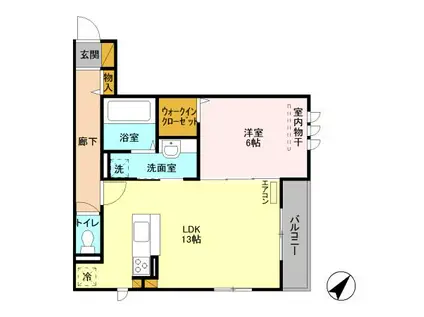 グランソレーユ(1LDK/3階)の間取り写真