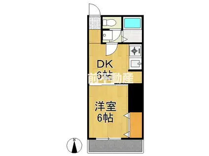 クリスタルコート・I(1DK/5階)の間取り写真