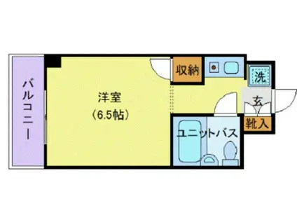 エバーグレイス分倍(ワンルーム/2階)の間取り写真