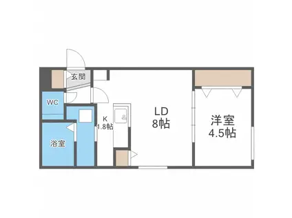 FUENTE27(1LDK/4階)の間取り写真