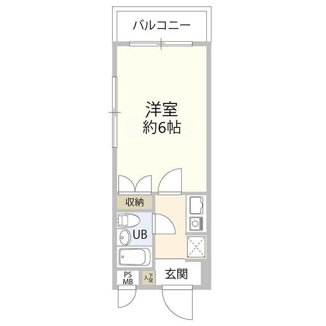 セントヒルズ桜ヶ丘(ワンルーム/2階)の間取り写真