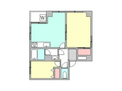 メゾンドール(2DK/3階)の間取り写真