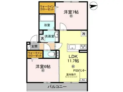 SINCERITE(2LDK/3階)の間取り写真
