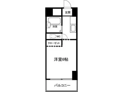 土井グランドマンション(1K/3階)の間取り写真