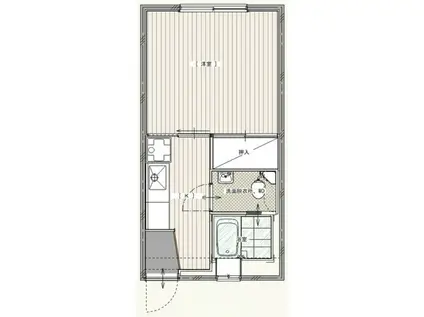 久栄コーポA(1K/2階)の間取り写真