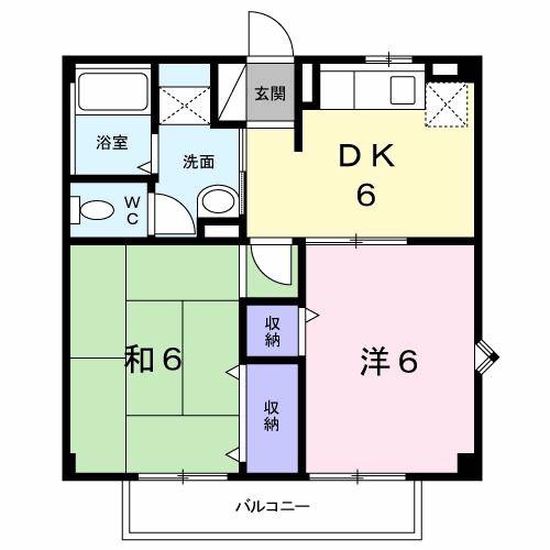 エルセトル佐方(2DK/2階)の間取り写真