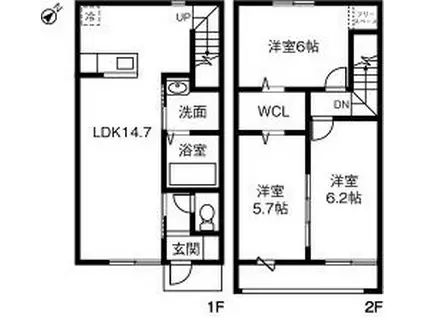 GRANDE(3LDK/1階)の間取り写真