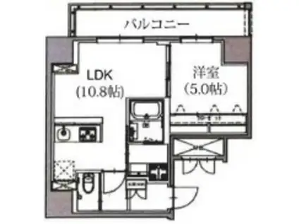 レジデンス王子山田屋(1LDK/3階)の間取り写真