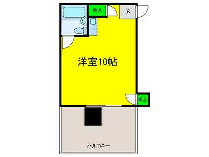 サンフラワー大領(ワンルーム/4階)の間取り写真