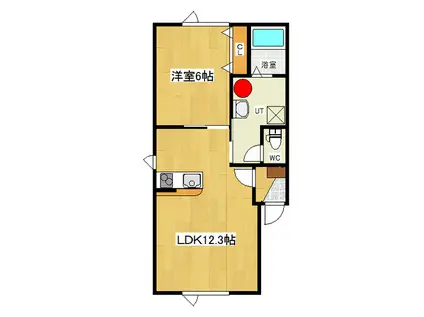 エヌズレジデンスII(1LDK/2階)の間取り写真