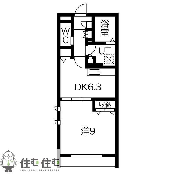 TH-MAISON MIYOSHI KAMI(1DK/1階)の間取り写真