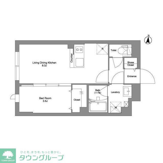 タスキ リシェス 池上(1LDK/2階)の間取り写真
