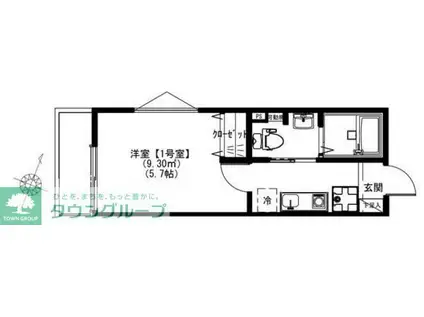 スカイヒルズ鶴ヶ峰(1K/3階)の間取り写真