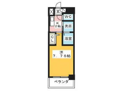 ARTIZA東別院(1K/5階)の間取り写真