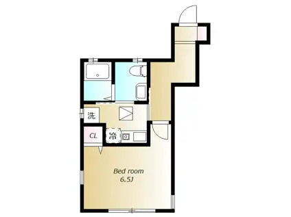 クララロベール(1K/1階)の間取り写真