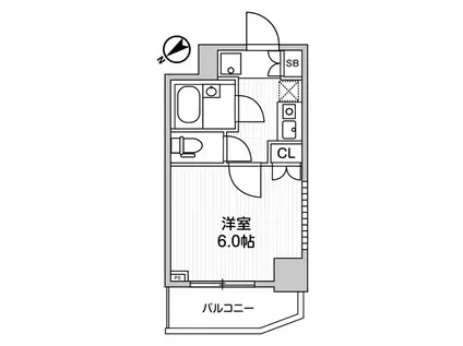 アパートメンツ練馬北町(1K/4階)の間取り写真