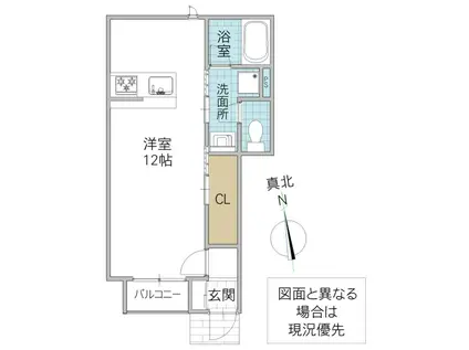 レーガベーネ東大島(ワンルーム/1階)の間取り写真