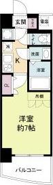 セレニテ新大阪カルム(1K/15階)の間取り写真