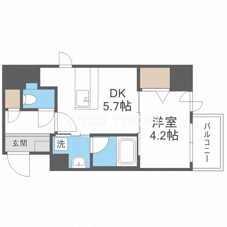 GAUDI(1DK/9階)の間取り写真
