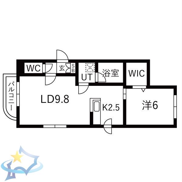 NORD FIUME南7条(1LDK/4階)の間取り写真