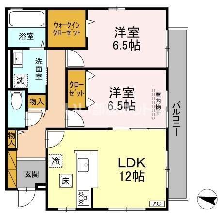 BRISEDOUCE(2LDK/1階)の間取り写真