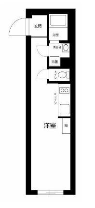 ライブフラット蔵前(ワンルーム/3階)の間取り写真