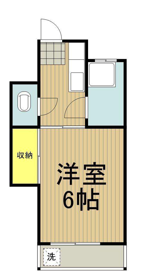 みつわマンション(1K/2階)の間取り写真