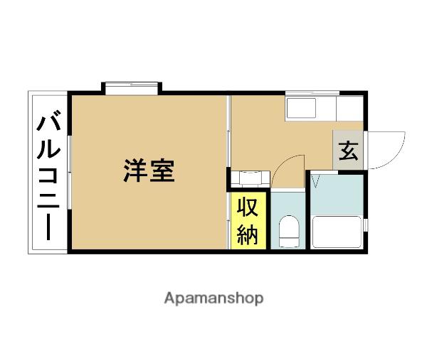 フェリーチェ小牧台(1K/2階)の間取り写真
