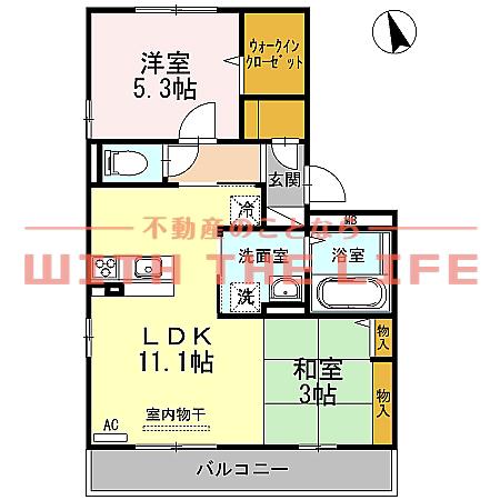 ビエント(2LDK/3階)の間取り写真