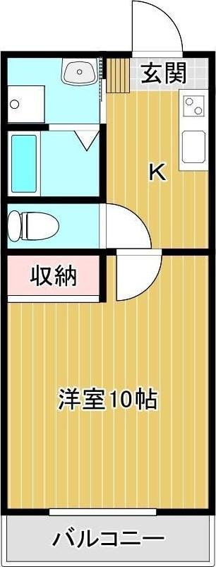 ア・ラ・モードI(1K/1階)の間取り写真