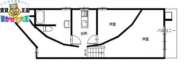 アーク諏訪の森(1DK/1階)の間取り写真