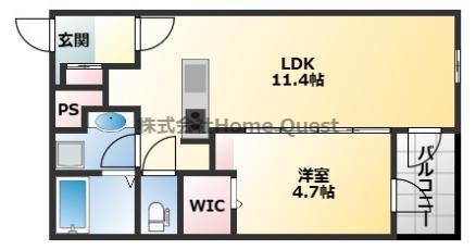 ル・グランアコルネ・アネックス(1LDK/3階)の間取り写真