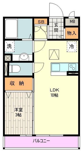 ロイヤルコートKAY(1LDK/2階)の間取り写真