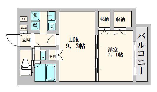 スターフィールド上荻(1LDK/4階)の間取り写真