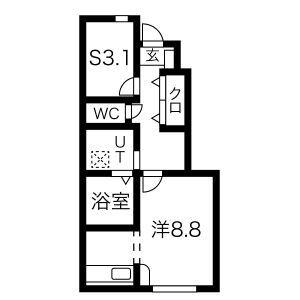 JR奥羽本線 さくらんぼ東根駅 徒歩22分 2階建 築3年(1LDK/1階)の間取り写真
