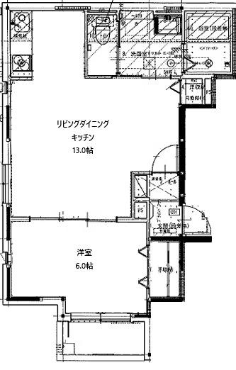 NT大森西レジデンス(1LDK/2階)の間取り写真